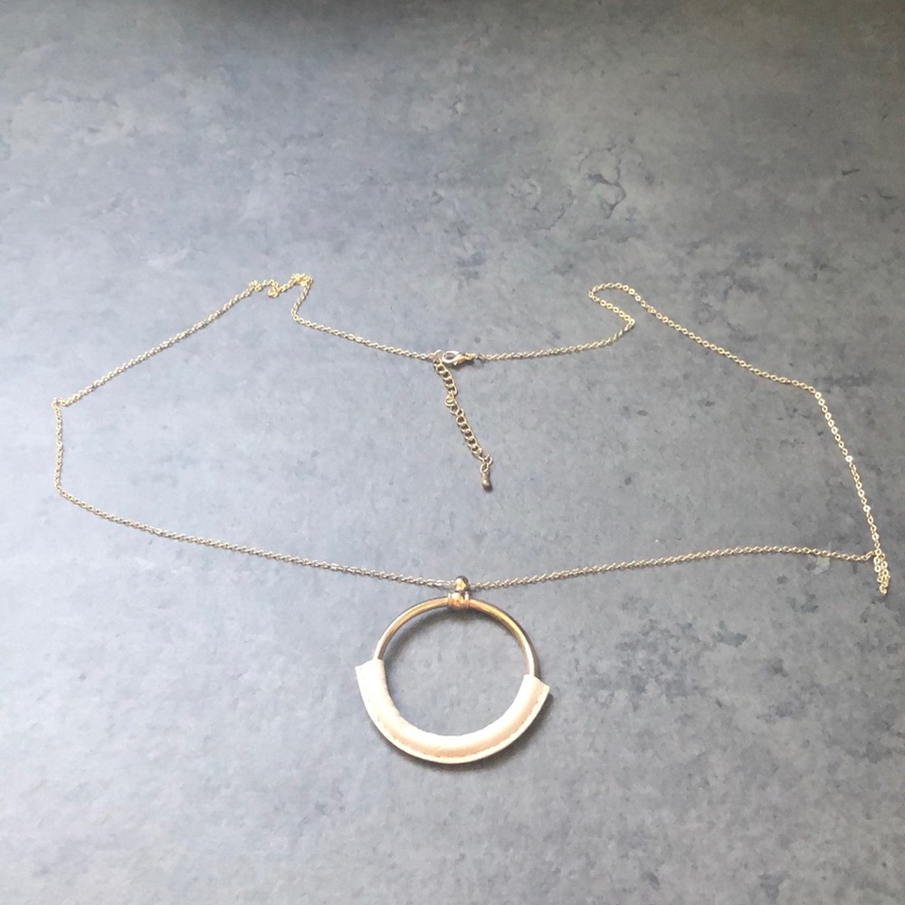 Argento Vivo Leather Open Circle Pendant Necklace - Picture 4 of 7